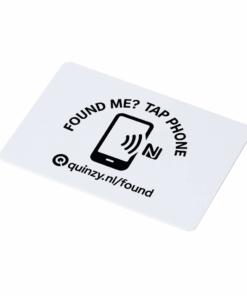 Found Me NFC kaart in creditcardformaat met opdruk ‘Found me ? Tap Phone’