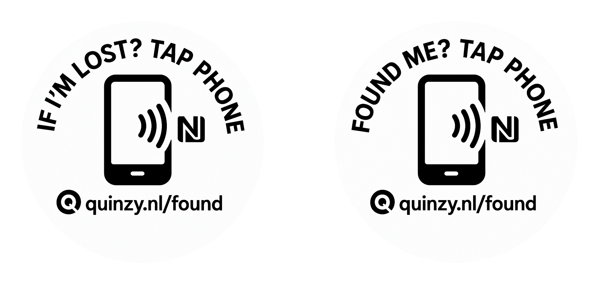 NFC sleutelhanger Found Me – Zwart voor sleutels en bagage - Afbeelding 6