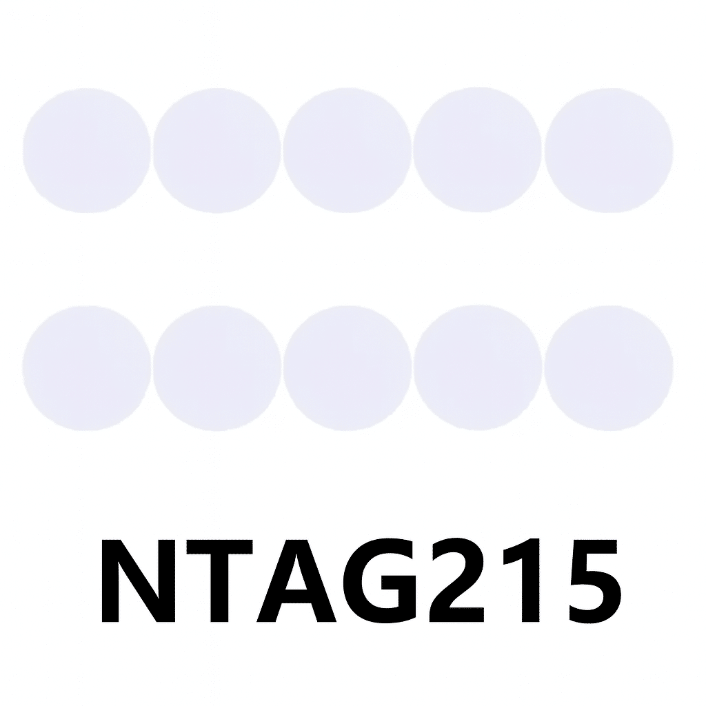 NFC coin wit 3M plaklaag NTAG215