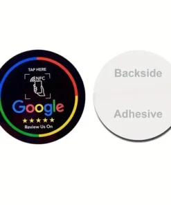 google review sticker zwart