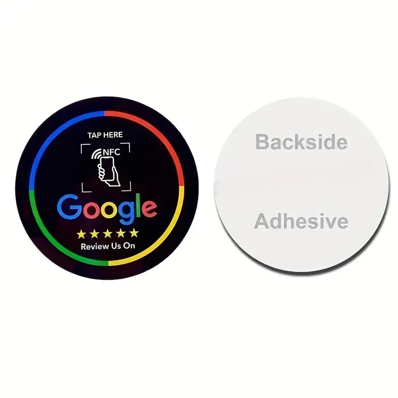 google review sticker zwart