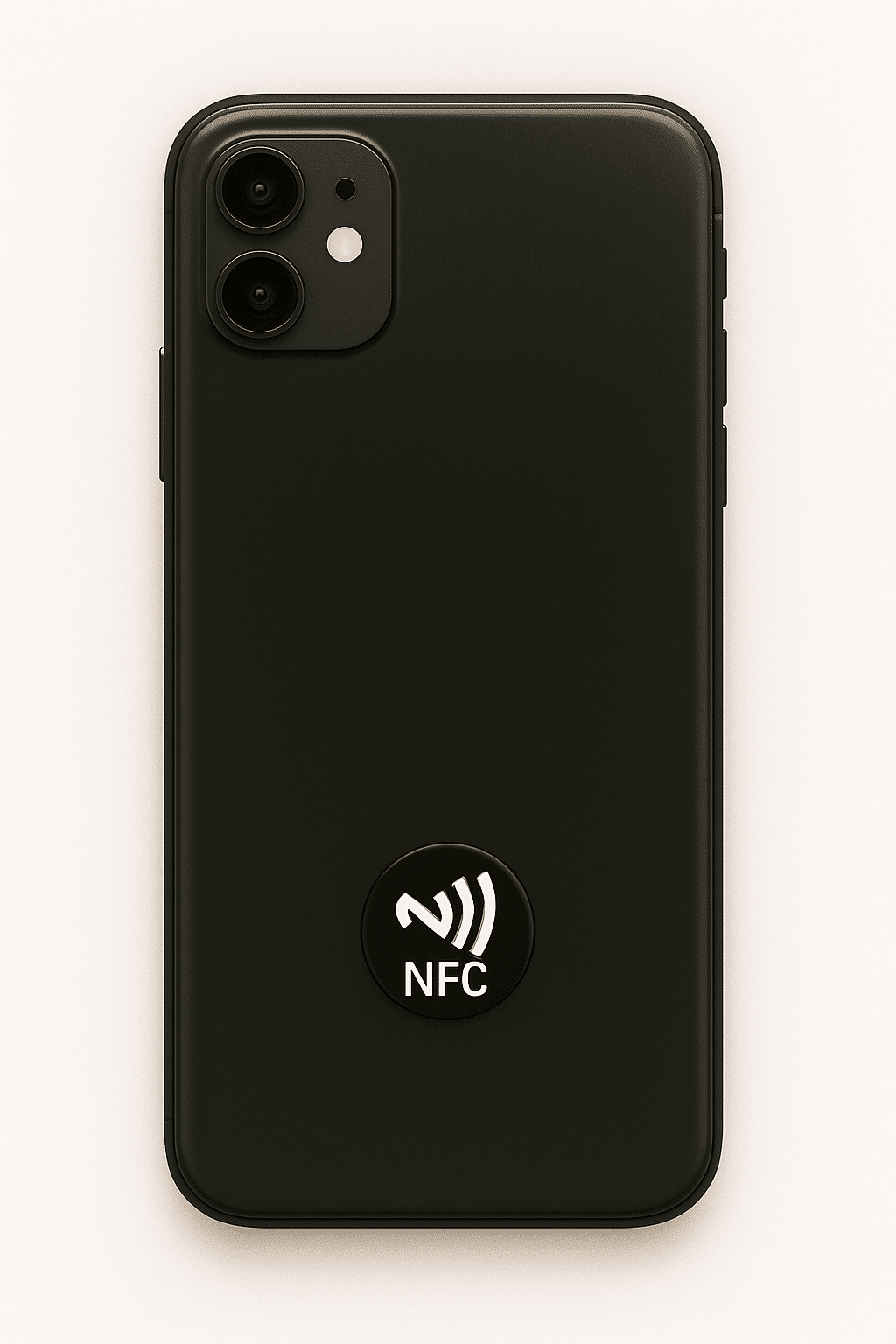 NFC telefoonsticker zwart – Epoxy Tap Button 25 mm | NTAG215 - Afbeelding 3