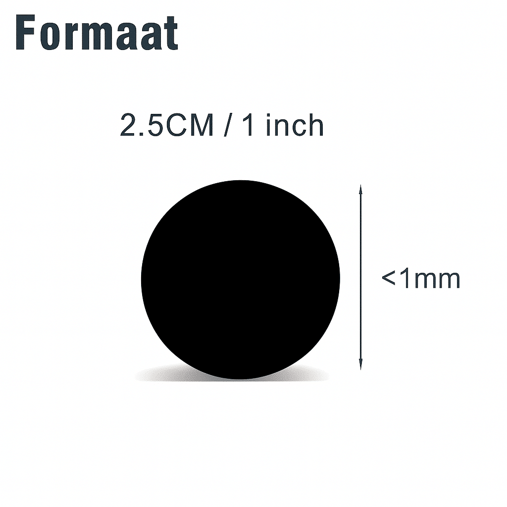 NFC Coin Zwart 25mm (NTAG215) - Waterdicht PVC - Afbeelding 2