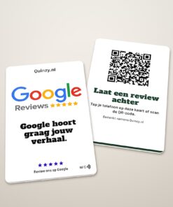 Google review kaart met logo en QR