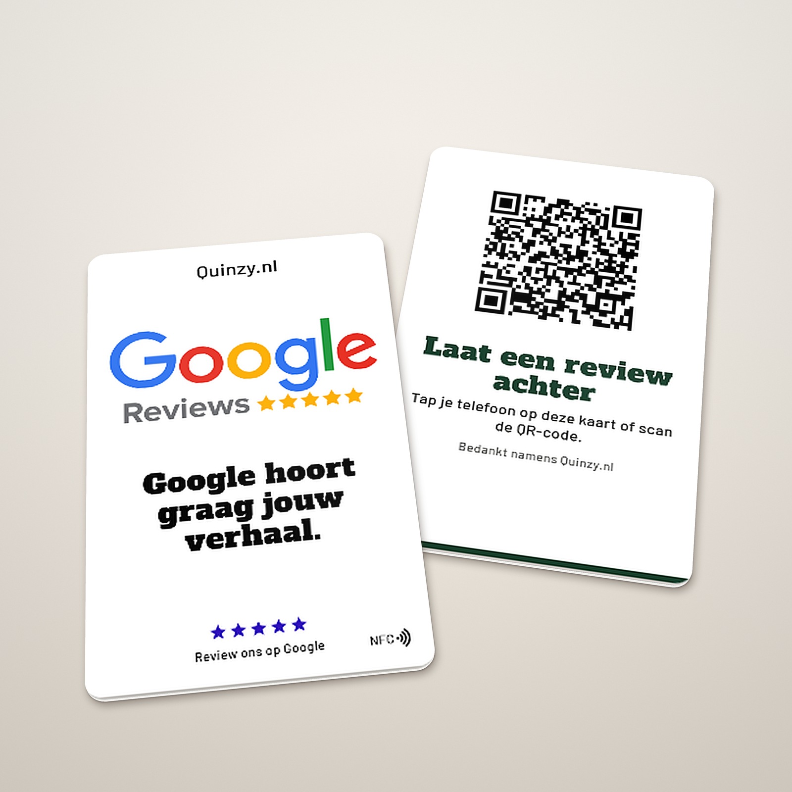 Google review kaart met logo en QR