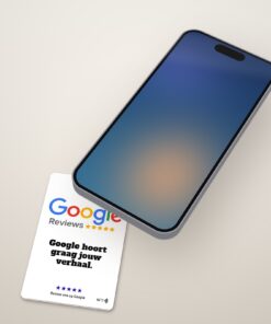 Google review kaart met logo tap met je telefoon