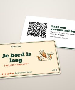 Google review kaart met logo liggen